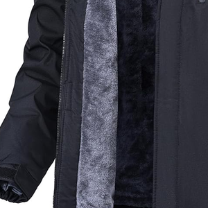 Veste de ski imperméable et isolante unisexe, grande taille, coupe-vent, à capuche, multi-poches, pour le snowboard en plein air, fermeture éclair - Product Image 2