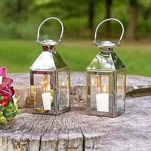 Golden <b>Brass</b> <b>Lantern</b> Candle Holder for Home Decoration Indoor Outdoor Use Durable Metal Design - Product Image 3