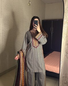 Modern Premium Woven Silk Formal Party <b>Top</b> Farshi Salwar Suit Festive Ethnic Designer Fashion Collection - Product Image 5