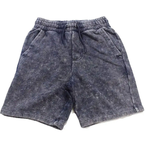 Acid Wash Vintage Eco-Friendly 100% Cotton Men's Workout Shorts Wholesale Custom Fleece <b>Elastic</b> Waist Sweat Shorts Manufacturer - Product Image 3