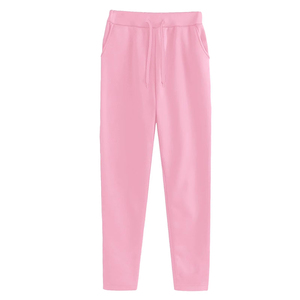 Ensemble de survêtement rose à capuche de qualité supérieure, manches longues, coupe ample, en coton, décontracté, pour jogging, sweats à capuche oversize unisexes - Product Image 6