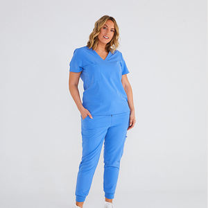 Uniformes Médicos Transpirables de Corte Ajustado para Mujer, Venta al Por Mayor OEM, Color y Logotipo Personalizables, Tela Jersey - Product Image 2