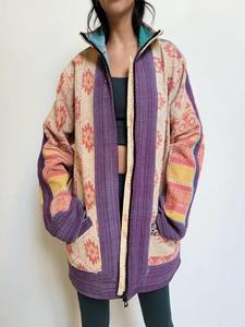 Custom Cotton Kantha <b>Jacket</b> for <b>Women</b> Handmade Quilted Vintage Reversible Boho <b>Jacket</b> Sustainable Winter Outerwear Bulk Apparel - Product Image 6