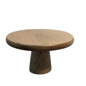 Modern Handcrafted Round Wooden <b>Cake</b> Stand Wood Pedestal for <b>Wedding</b> Birthday Party & Kitchen Eco-Friendly Pastry Server - Product Image 1