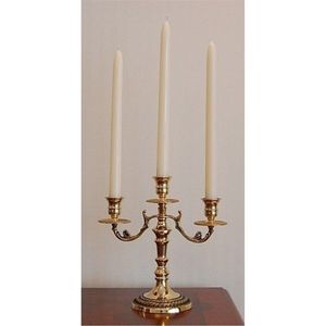 Wholesale Luxury <b>Brass</b> Finish Metal Candelabra 3 Arm Table Centerpiece Vintage Wedding <b>Candlestick</b> <b>Holder</b> Home Decor Stand - Product Image 1