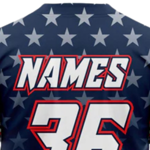 Men Custom Red White Blue <b>Button</b> Up Baseball Jersey USA Style Softball Team Uniform Breathable Athletic Sports Shirt - Product Image 6