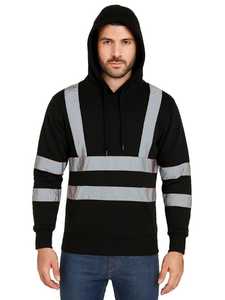 Veste de sécurité réfléchissante haute visibilité pour hommes, vêtements de travail de sécurité pour hommes, sweat à capuche réfléchissant, veste de chantier - Product Image 4