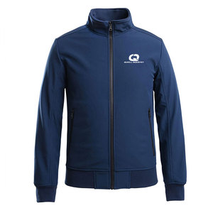Veste softshell pour homme doublée polaire chaude avec poignets ajustables, plusieurs poches, idéale pour l'hiver, le quotidien et les voyages, en nylon avec fermeture éclair frontale - Product Image 1