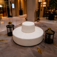 Luxuriöses Modernes Rundes Sofa Hotel-Lobby Lounge-Sitzgelegenheit Kreisförmiges Bankett-Sofa Möbel für Empfangsbereich