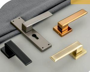 Modern Door Mortis <b>Handles</b> <b>Lock</b> Door <b>Handles</b> Square Rose Door <b>Handles</b> Interior Door Hardware Premium Minimalist Design Fits mode - Product Image 2