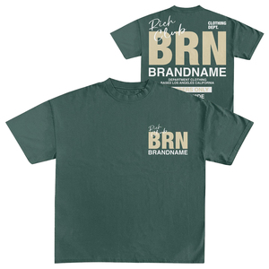 เสื้อยืดแขนสั้นสีเขียวเข้มสำหรับผู้ชาย คอกลม ทรงปกติ สไตล์ลำลอง พิมพ์ลายตัวอักษร ผ้าเจอร์ซีย์คอตตอน สตรีทแวร์ สไตล์วินเทจ ทรงบ็อกซี่ - Product Image 3