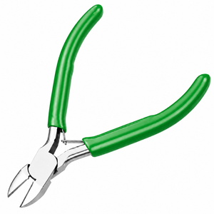 Mini-cisaille diagonale à poignée verte pour bijoux, fleurs, fils de cuivre et d'aluminium – Outil de coupe à plat - Product Image 1