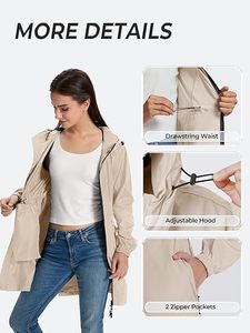 ผู้ผลิตเสื้อแจ็คเก็ตกันลมแบบ OEM สีสันตัดกัน เสื้อแจ็คเก็ตกันลมสำหรับผู้หญิง น้ำหนักเบา สำหรับเล่นกีฬา กันน้ำ มีฮู้ด - Product Image 4