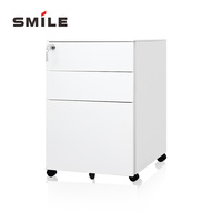 Armoire à dossiers en acier sécurisée CHNSMILE avec serrure, armoire de bureau en métal à 3 tiroirs sur roulettes, solutions de mobilier de bureau