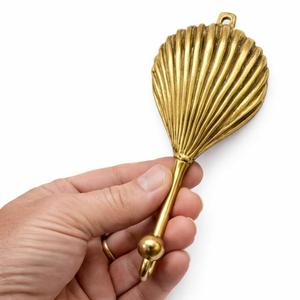 Gancho de pared de latón antiguo con forma de concha de Nautilus, gancho de metal vintage para abrigos, para montar en puerta de armario o estante, fácil instalación, tipo ganchos de latón. - Product Image 6