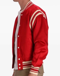 เสื้อแจ็คเก็ตเบสบอลสไตล์วินเทจสำหรับผู้ชาย ออกแบบเองได้ ผ้าฝ้ายปักลายด้านหน้า ระบายอากาศได้ดี แห้งเร็ว สไตล์ไฮสตรีท - Product Image 3