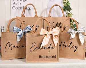 OEM Custom Design Jute Packaging <b>Bags</b> with Logo Branding for Wholesale Export and Promotional Packaging - Product Image 2