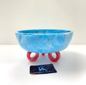 High Quality Resin Serving Platters Handmade Resin Oval Bowl White Swirl Table Decor Modern Gift For Wedding Housewarming Dishes - Product Image 5