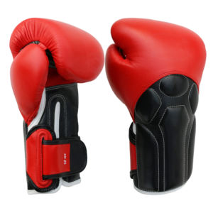 Guantes de Boxeo de Cuero Rojo Personalizados, Económicos, Directo de Fábrica, MOQ Bajo, 12 Oz, Transpirables, para Entrenamiento de Muay Thai para Adultos - Product Image 1