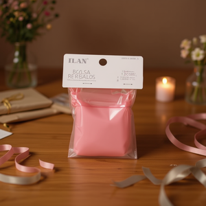 Sacchetti Regalo in Organza Ilan 13x18 Cm Confezione da 5 Colore Rosa Per Regali - Product Image 2