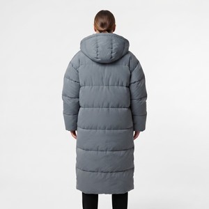 Abrigo Largo Acolchado con Capucha para Mujer, Personalizado, de Invierno, Cortavientos, con Cremallera Completa, Cálido, Informal, de Moda Urbana - Product Image 6