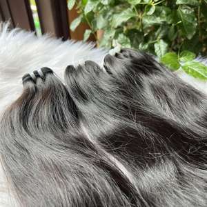 Paquets de cheveux humains ondulés naturels vietnamiens Extensions de cheveux de vague indienne non chimiques non transformés avec dentelle HD Style à boucles courtes - Product Image 3