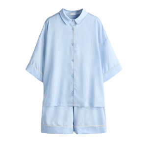 Pijamas de Satén para Mujer, Lujoso Conjunto de Dos Piezas para Dormir - Product Image 1