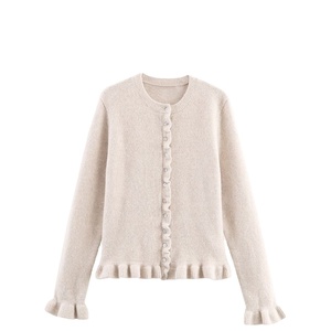 Nouveau style – Cardigan en tricot superposé élégant pour femme, style vintage - Product Image 4