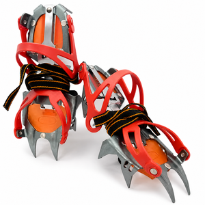 Crampons à neige en acier durables à 12 dents, version anti-dérapante pour la marche - Noir/Bleu Noir/Gris Certifiés CE pour l'hiver, l'automne et l'été - Product Image 6