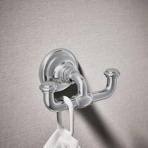 Porte-manteau mural en métal robuste à double crochet, support de serviettes, forte capacité de charge, en fer antirouille - Product Image 5