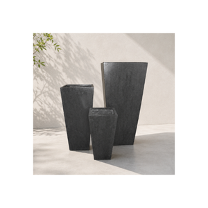 Jardinière carrée en fibre de verre haute brillance, prête à être expédiée, pot à plantes haut et moyen pour plantes d'intérieur et d'extérieur, couleur personnalisée - Product Image 1