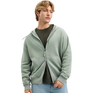 Sudadera con capucha y cremallera bidireccional de peso medio, tejido French Terry de 10.6 oz. Sudadera con Capucha y Cremallera de Mezcla de Algodón para Hombre, Mujer, Unisex - Product Image 1