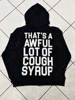 Sweat-shirts pour hommes de haute qualité, 100% coton, style streetwear, tendance hiver, effet délavé à l'acide, motif 'Thats Awful Lot Of Cough Syrup', vente en gros