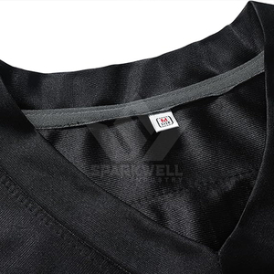 เสื้อฟุตบอลอเมริกันสีดำสำหรับผู้ชาย คอวี แขนสั้น ผ้าตาข่าย โพลีเอสเตอร์ 100% ระบายอากาศได้ดี หมายเลข 13 แบบกำหนดเอง ชุดกีฬาทีม - Product Image 2