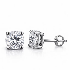 Pendientes de Diamantes Naturales Redondos con Corte Brillante, Oro Sólido de 14K, 2g, Certificados por IGI, Joyería Unisex Personalizada, OEM/ODM - Product Image 1