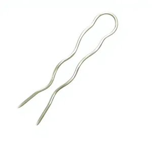 Barrette à cheveux en laiton doré à motif zigzag géométrique, élégante pour femme, idéale pour mariage, Halloween, anniversaire - Product Image 4