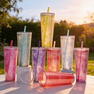 Gobelet à paillettes de 750 ml avec paille, sans BPA, réutilisable, portable - Product Image 5