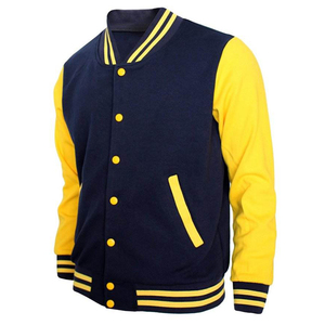 Chaqueta Estilo Universitaria Multicolor para Hombre, Mangas en Contraste, Ribete Acanalado a Rayas, Cierre con Botones a Presión, Ropa Exterior Urbana Informal a la Moda - Product Image 3