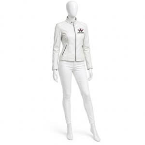 Chaqueta de cuero moderna para mujer, hecha con material duradero y construcción cómoda, que ofrece un uso confiable, detalles impecables y acabados suaves. - Product Image 5
