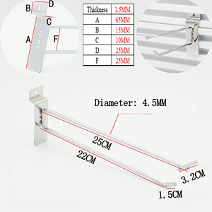 Supermarket Display <b>Hook</b> Hangers Carbon steel <b>chrome</b>-plated double-line metal <b>hook</b> Price Tag Holder Silvery Display <b>Hooks</b> - Product Image 6