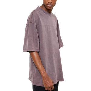 Camiseta de Hombre de Cuello Redondo, Manga Corta, 100% Algodón Jersey, Color Sólido, Talla Grande, Informal, Transpirable, con Logotipo Frontal - Product Image 4