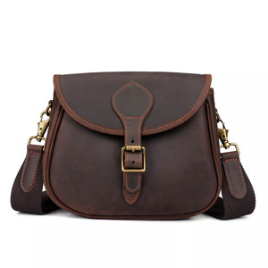 Sacs de téléphone portable en cuir véritable personnalisés, sac banane tactique d'extérieur, sacs de ceinture en cuir Crazy Horse, sacs banane en cuir de vachette pour hommes - Product Image 1