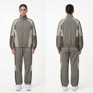 Unisex Camo Print Windbreaker <b>Tracksuit</b> - Full Zip Sports Suit for Outdoor, Custom Printed - Product Image 2