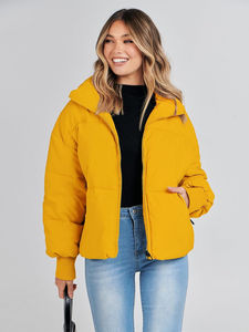 Chaquetas Acolchadas para Mujer, Impermeables y Resistentes al Viento, con Capucha, de Algodón y Poliéster para Invierno, Diseño Personalizado, Tallas Grandes, Logotipo Frontal, Venta al Por Mayor - Product Image 5