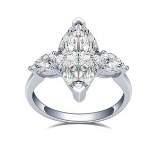 Anillo Solitario con Diamante Cultivado en Laboratorio, Corte Ovalado, Color F, Oro 18k AU750, Certificado IGI, Bañado en Rodio, Moderno, para Mujer, Aniversario - Product Image 1