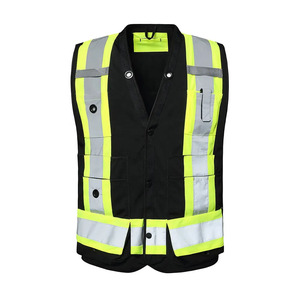 Gilet réfléchissant de sécurité nocturne pour travaux routiers et de construction, vêtement haute visibilité, gilet de sécurité réfléchissant avec poches - Product Image 2