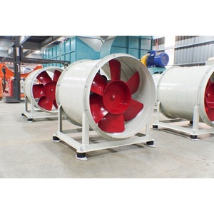 พัดลมแกนหมุนแบบลูกปืน 0.55-37kW ทนอุณหภูมิสูง รองรับ OBM ขับเคลื่อนโดยตรง สำหรับดูดควันในทางเดิน 380V รุ่น AXP-8-8D - Product Image 1
