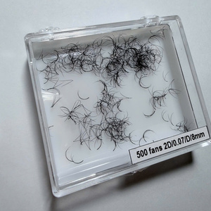 Pestañas postizas sintéticas LONG MI NHU Y, suaves y naturales, de 2D a 40D, 500-1000 unidades, sueltas, base puntiaguda de 0.03-0.20, rizadas preformadas, curvaturas B, C, CC, D, M, L, LB, LC, LD - Product Image 3