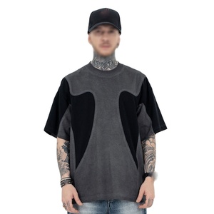 Directo de fábrica Ropa informal Streetwear Camiseta Patrón sólido con mangas cortas Logotipo a todo color Tela de Jersey Excelente valor - Product Image 1