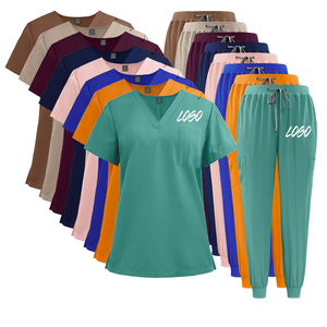 Conjuntos de Uniformes Médicos para Hombre de Verano, Diseño Personalizado con Bajo MOQ, Color Sólido, Nuevo Modelo Superventas, Material de Spandex No Tejido - Product Image 6